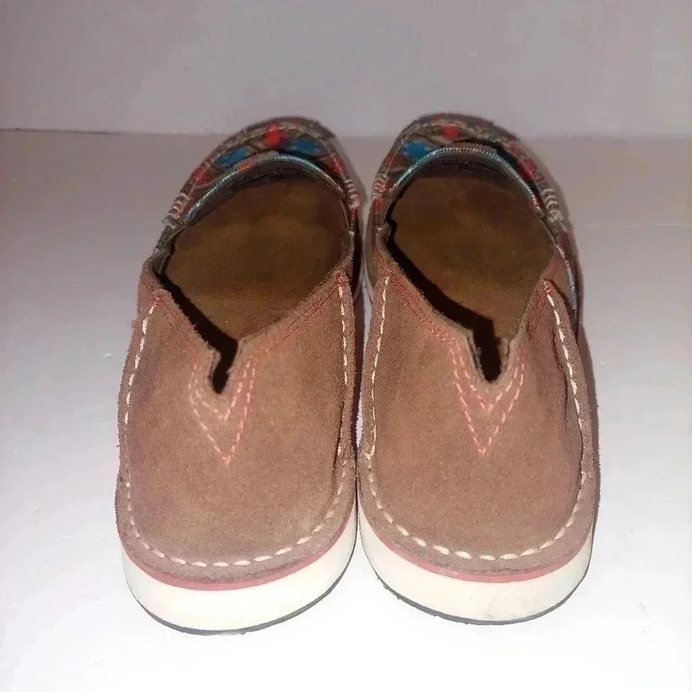 Ariat Cruiser Saddle Tan Suede/Aztec Print Shoe Womens 9.5 B - Picture 5 of 10
